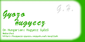 gyozo hugyecz business card